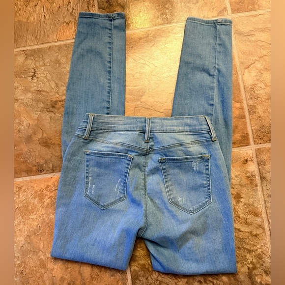 PacSun Ripped Skinny Jeans Light Blue Wash Size 25 - Picture 3 of 4